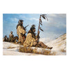Indian Warriors in Snowy Mountains by Troy Denton, Fine Art, Painting, Native American