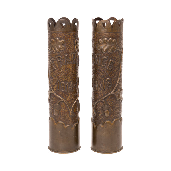 Trench Art Pair, Furnishings, Decor, Trench Art