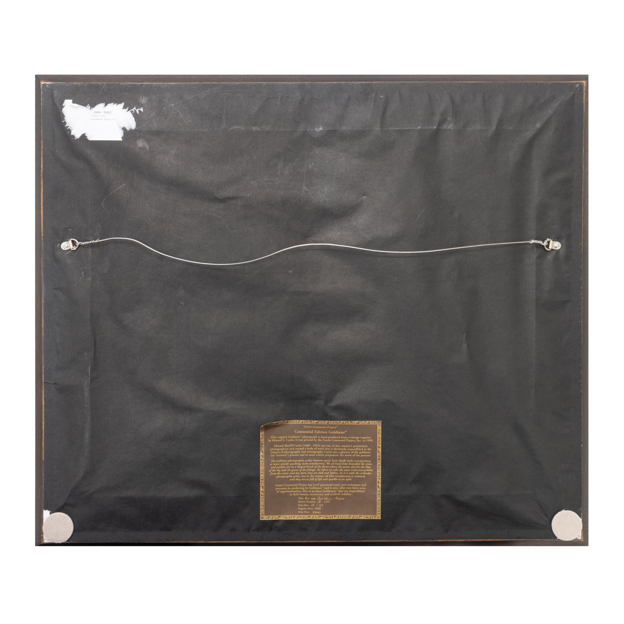 "At the Old Well- Acoma" E.S. Curtis Goldtone