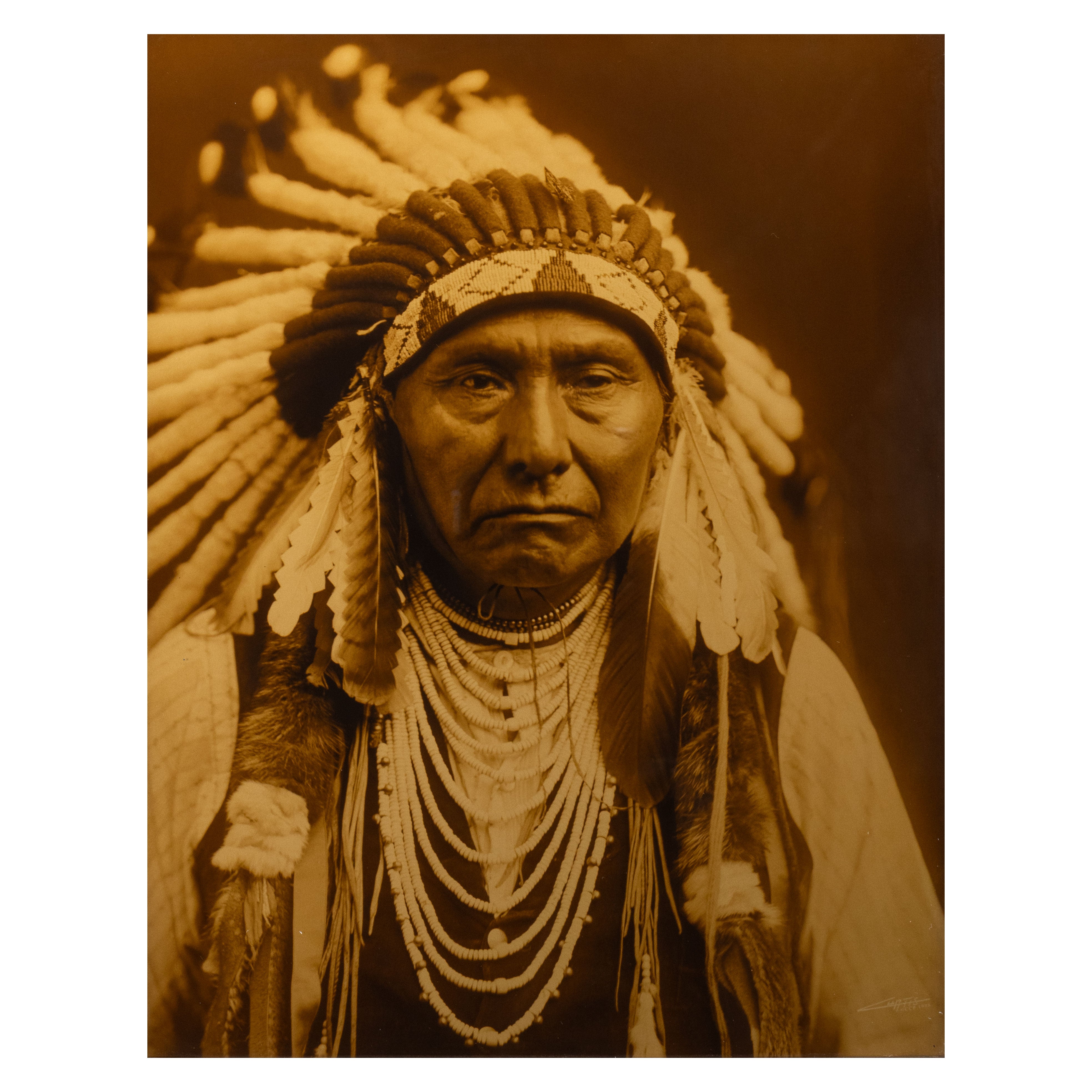 "Chief Joseph" E.S. Curtis Gold Tone