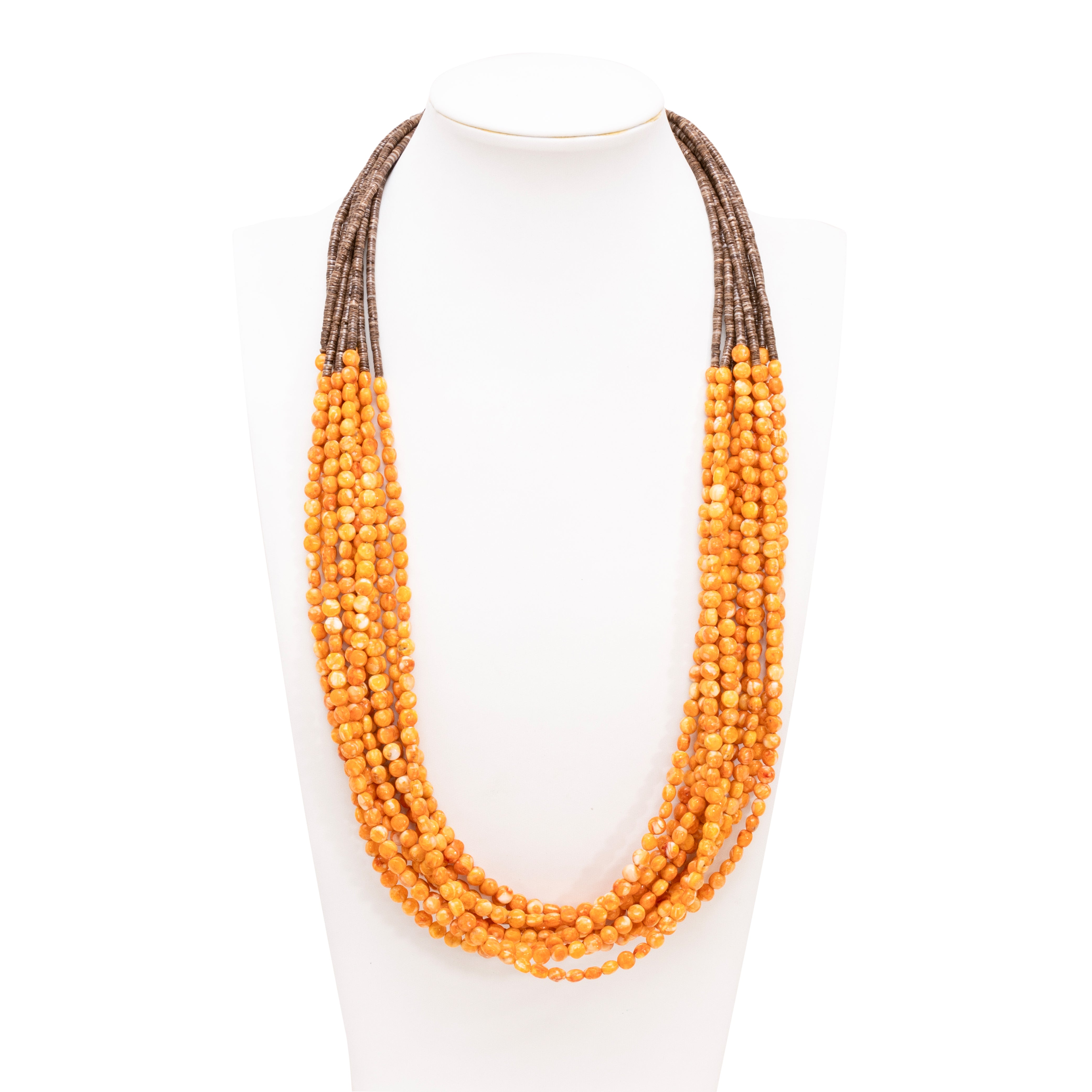Heishi and Spiny Oyster Necklace