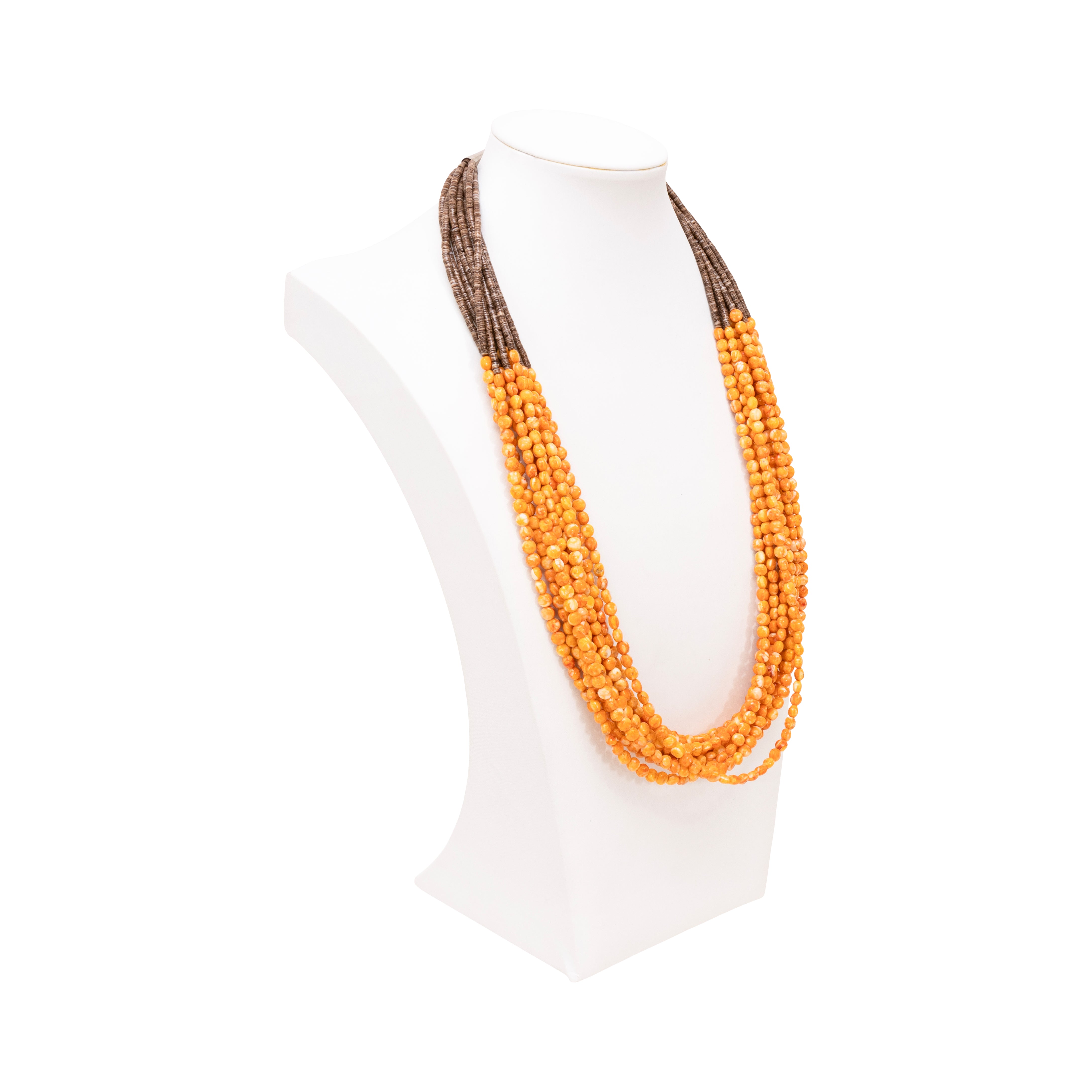 Heishi and Spiny Oyster Necklace