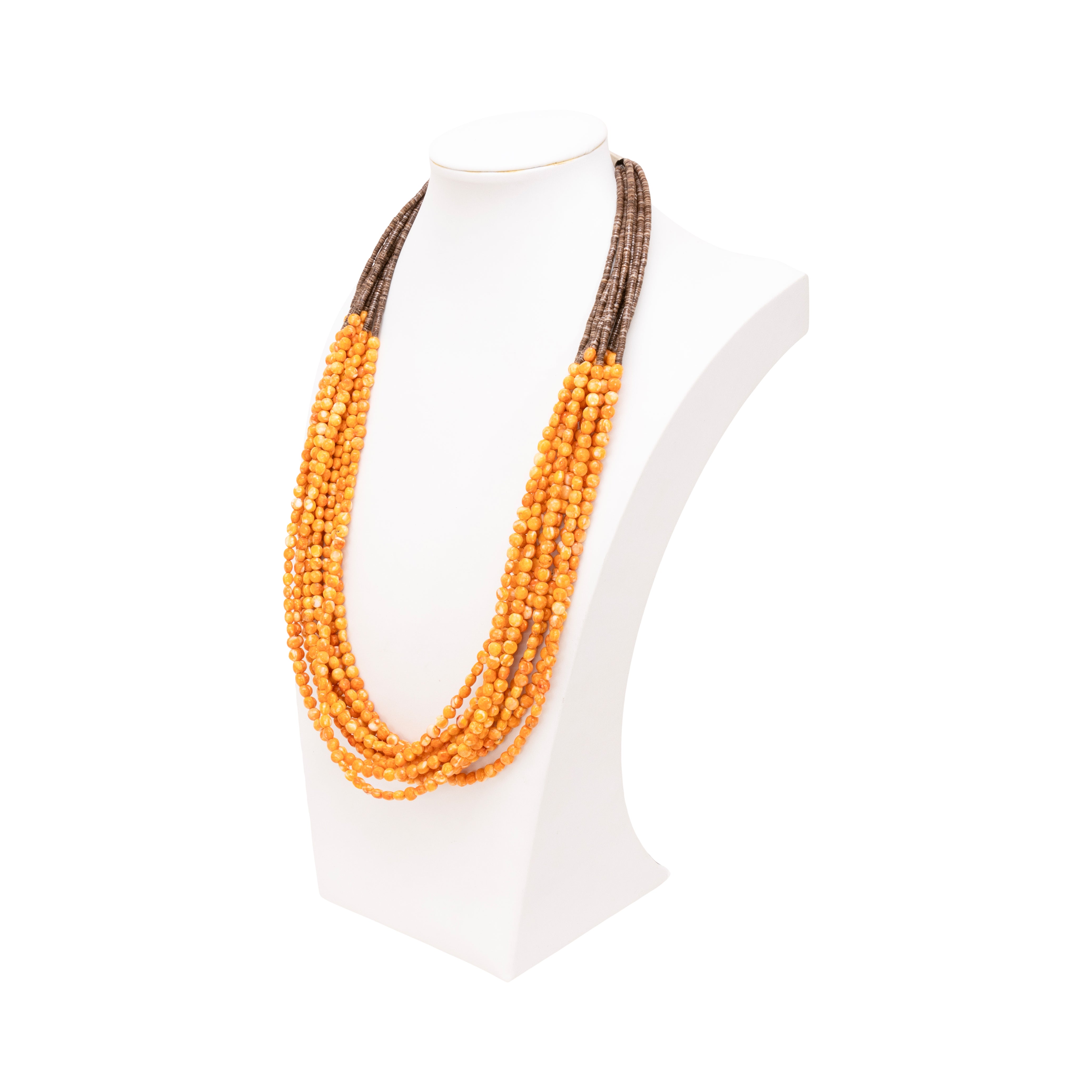 Heishi and Spiny Oyster Necklace
