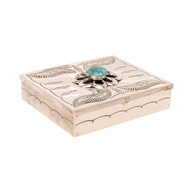 Native Sterling and Turquoise Box, Jewelry, Display Piece, Native