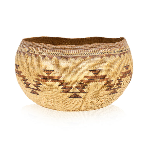 Hupa Storage Basket, Native, Basketry, Vertical