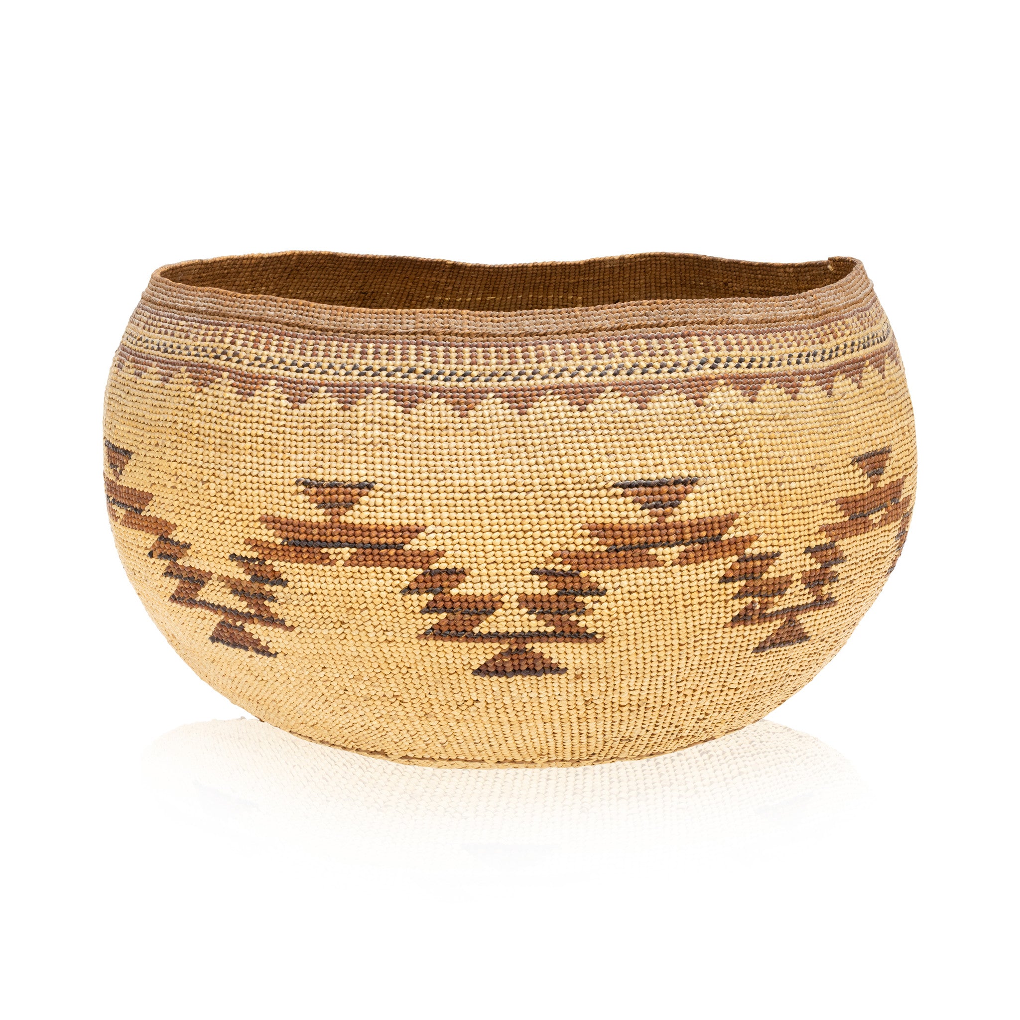 Hupa Storage Basket, Native, Basketry, Vertical