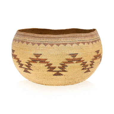 Hupa Storage Basket, Native, Basketry, Vertical
