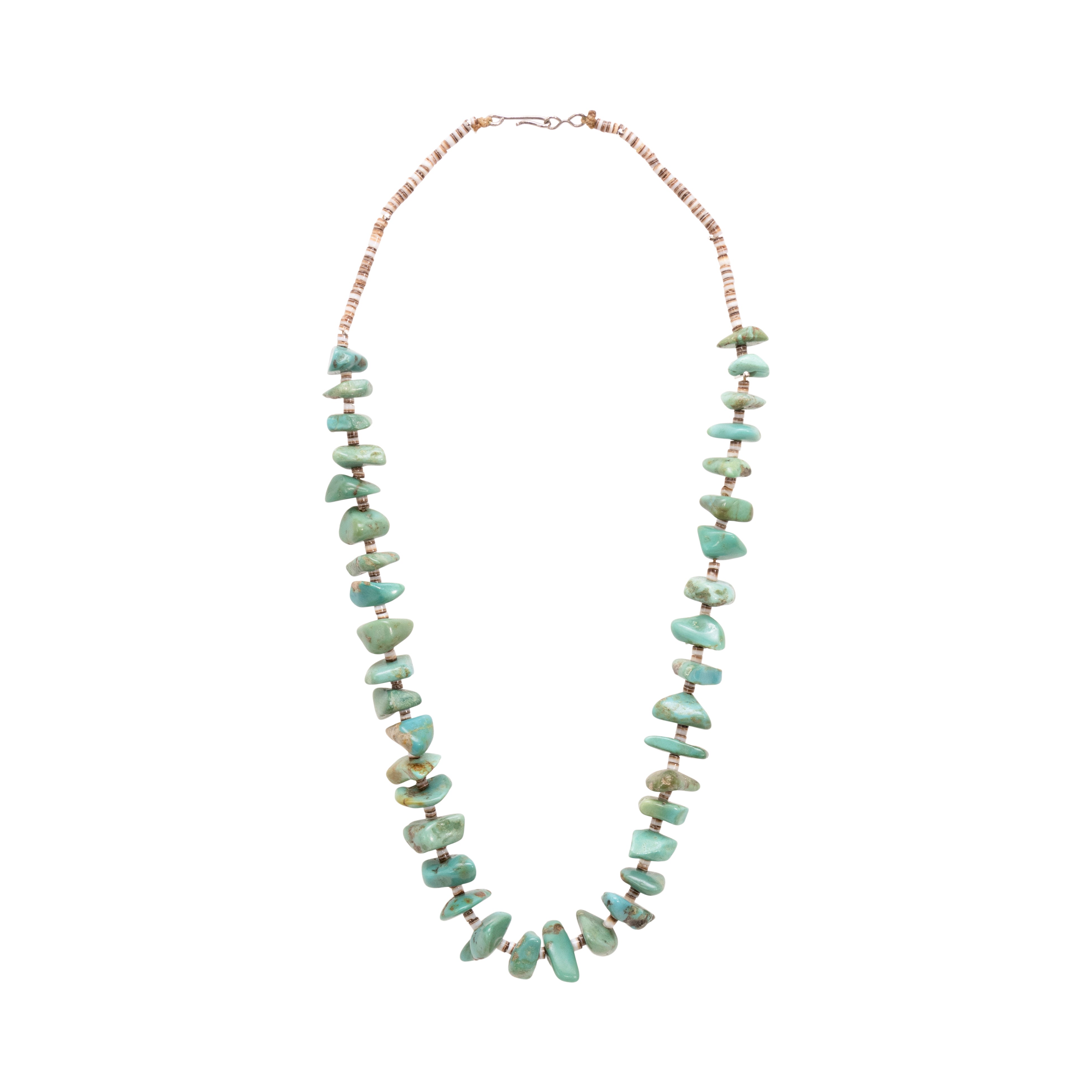 Turquoise and Heishi Beaded Necklace, Jewelry, Necklace, Native