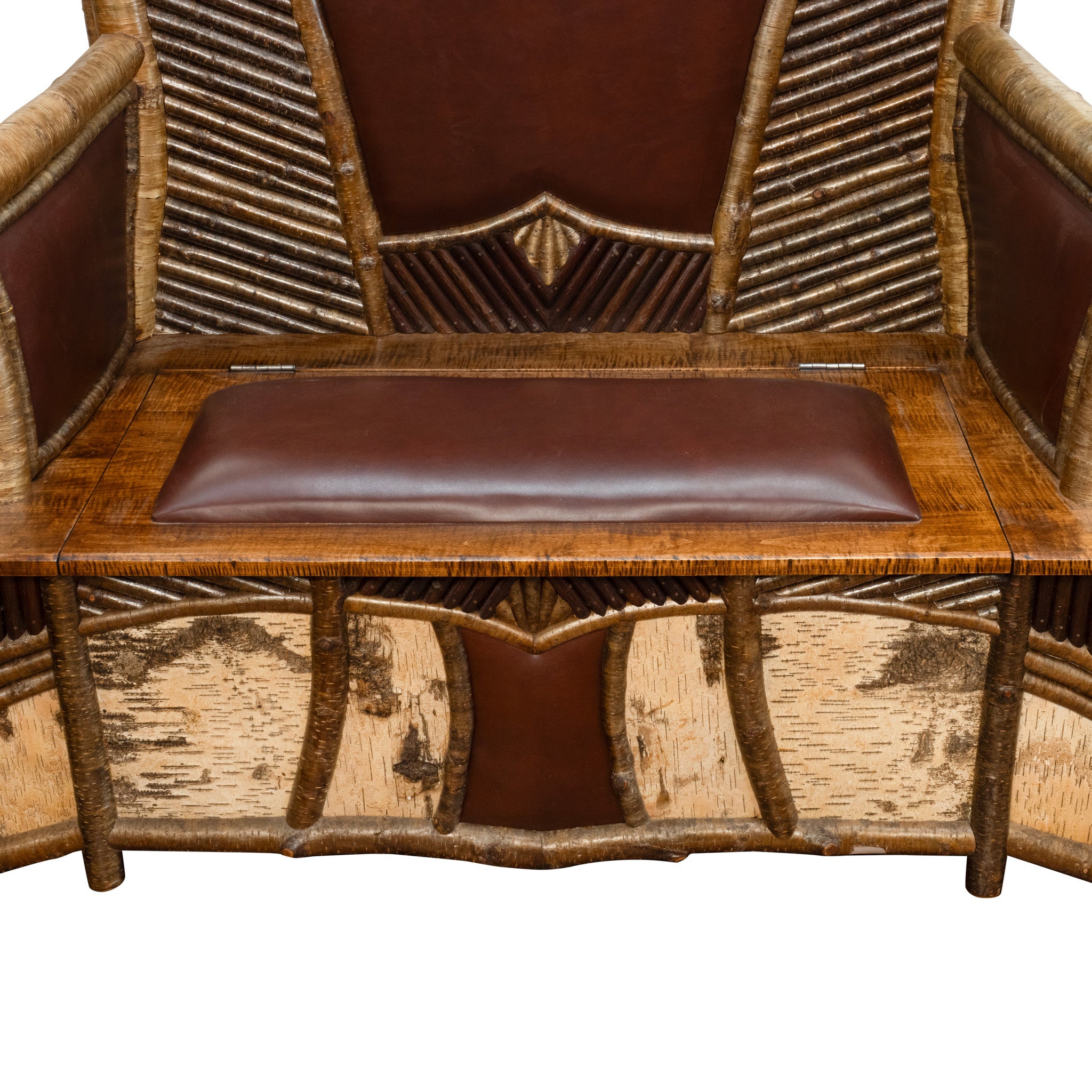 Adirondack Mirrored Hall Bench