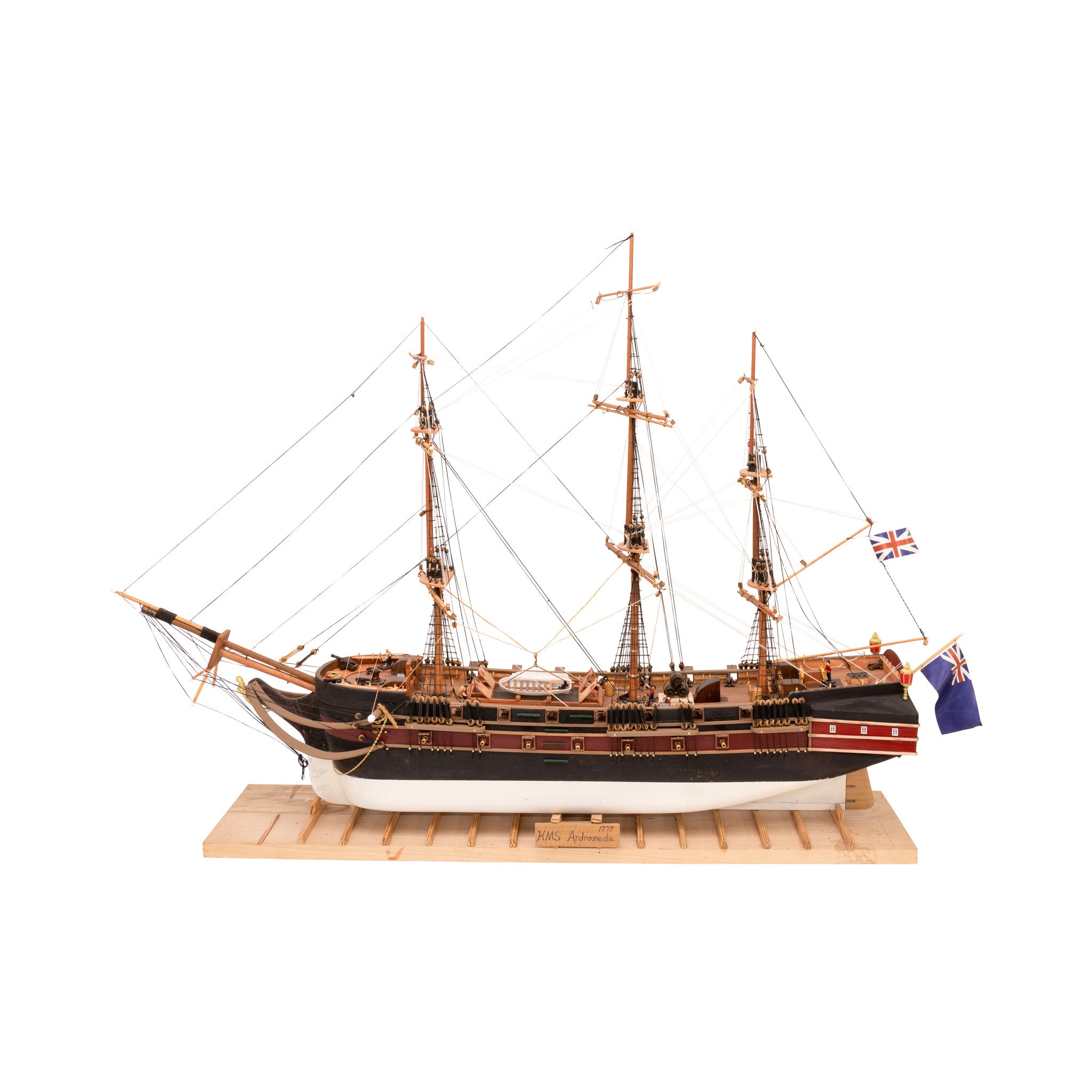 HMS Andromeda Wood Ship Model by Richard Hewitt, Furnishings, Decor, Other