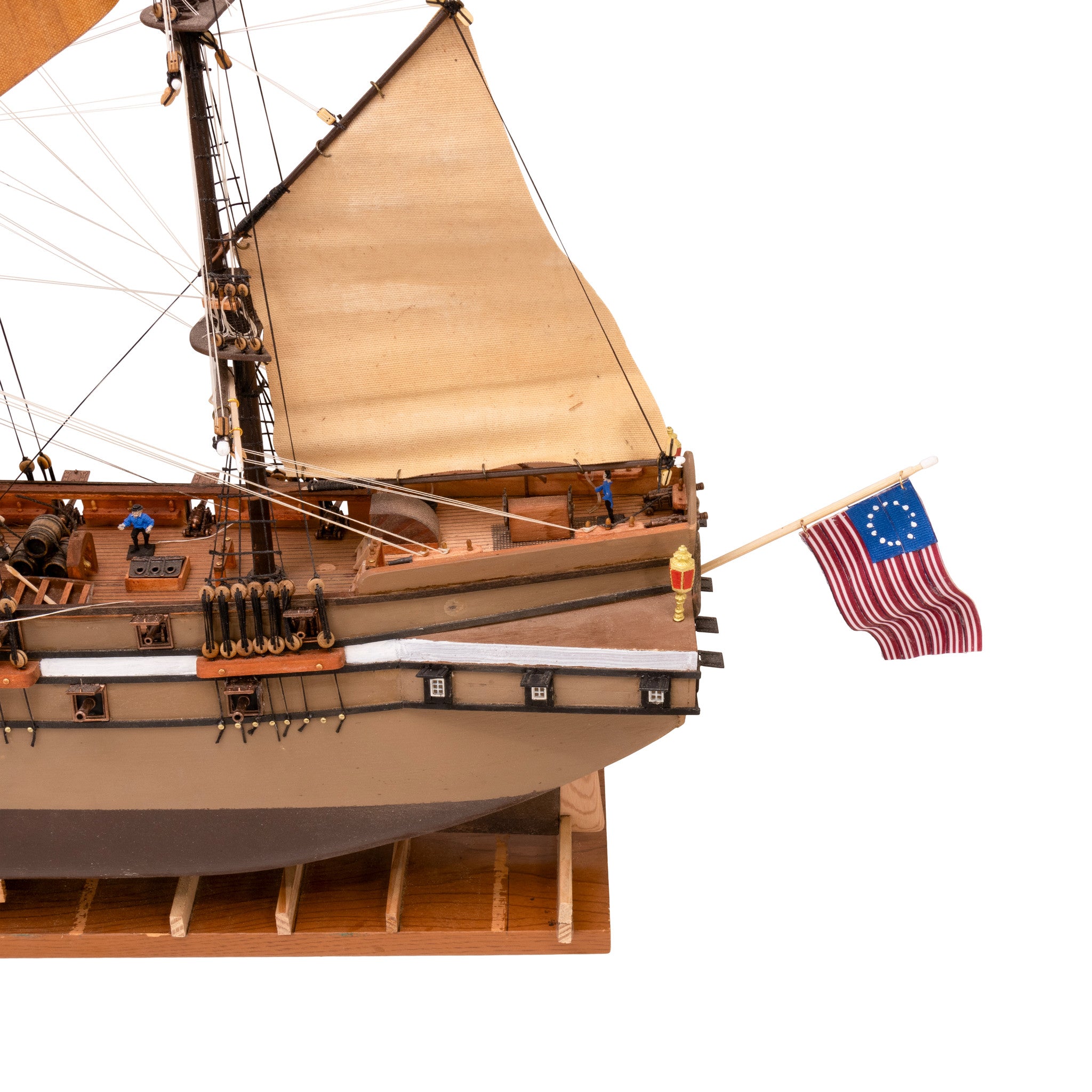 USS Trumbull Wood Model Ship by Richard Hewitt