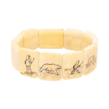 Inuit Ivory Storyteller Bracelet, Jewelry, Bracelet, Native