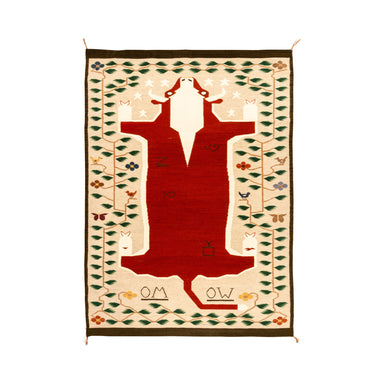 Navajo Steer Pictorial Weaving, Native, Weaving, Floor Rug