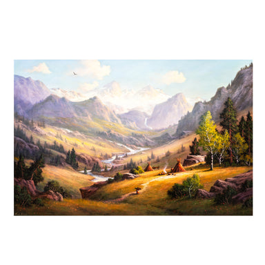 Indians of the Sierra by Heinie Hartwig, Fine Art, Painting, Native American