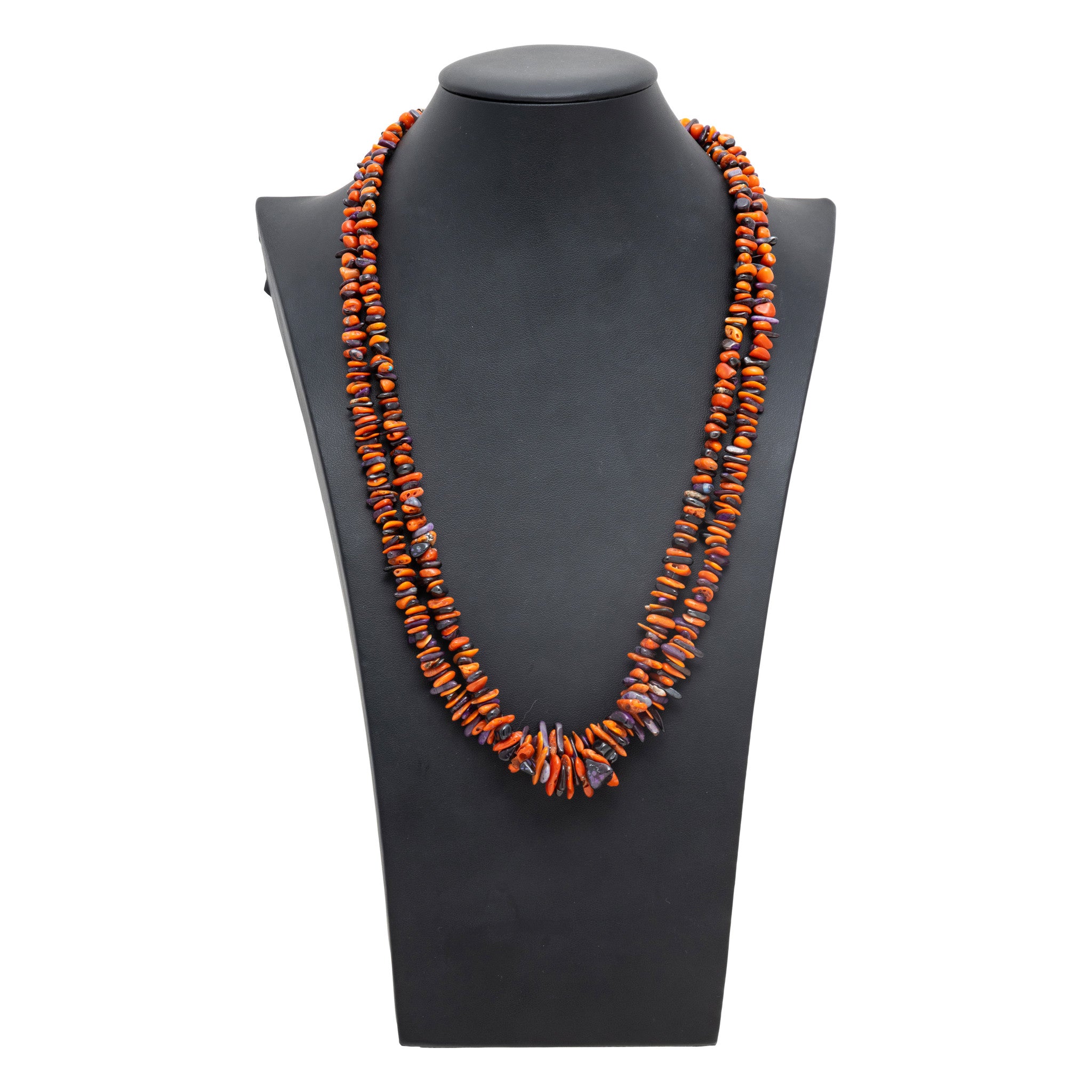 Navajo Coral and Sugilite Beaded Necklace
