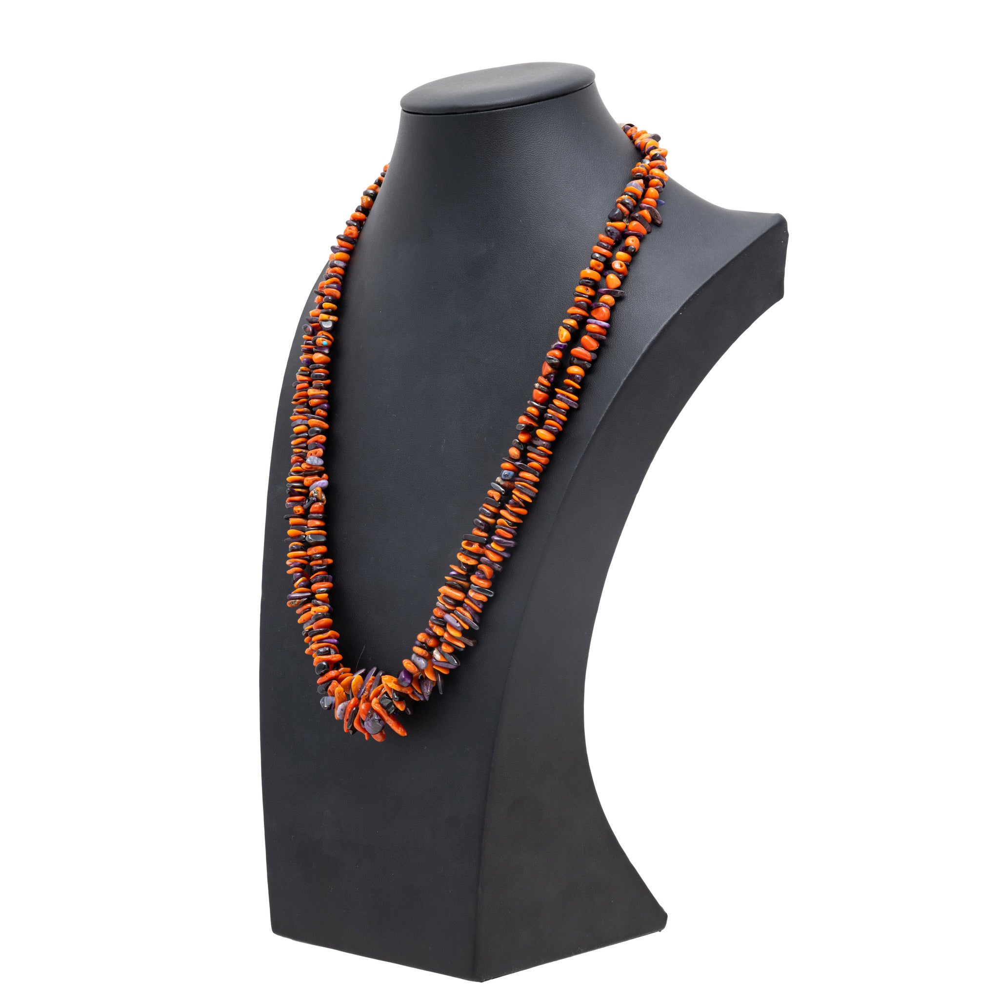 Navajo Coral and Sugilite Beaded Necklace