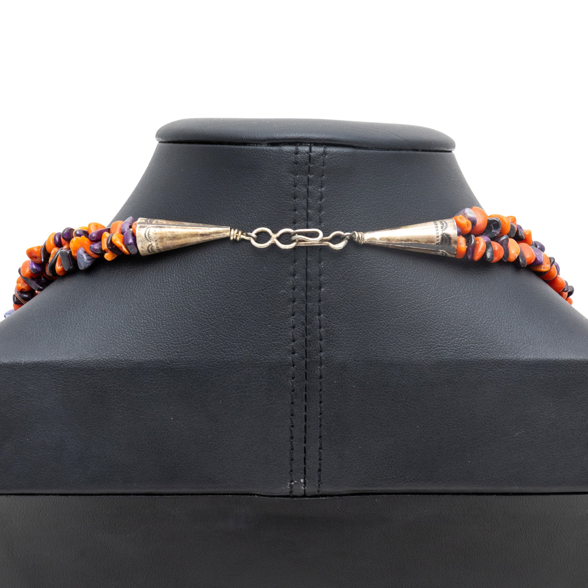 Navajo Coral and Sugilite Beaded Necklace