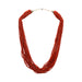 Native Coral Beaded Necklace, Jewelry, Necklace, Native