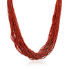 Native Coral Beaded Necklace