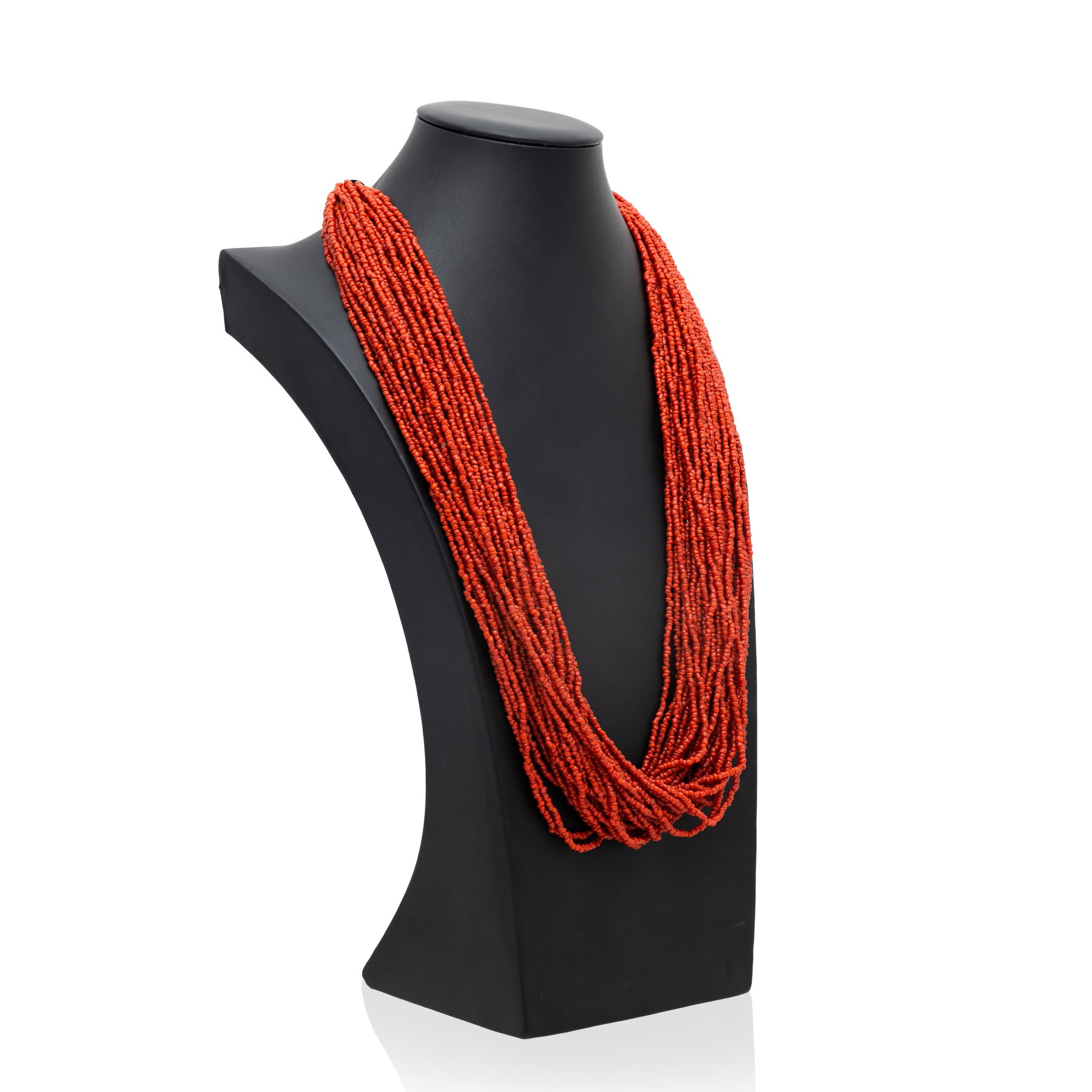 Native Coral Beaded Necklace