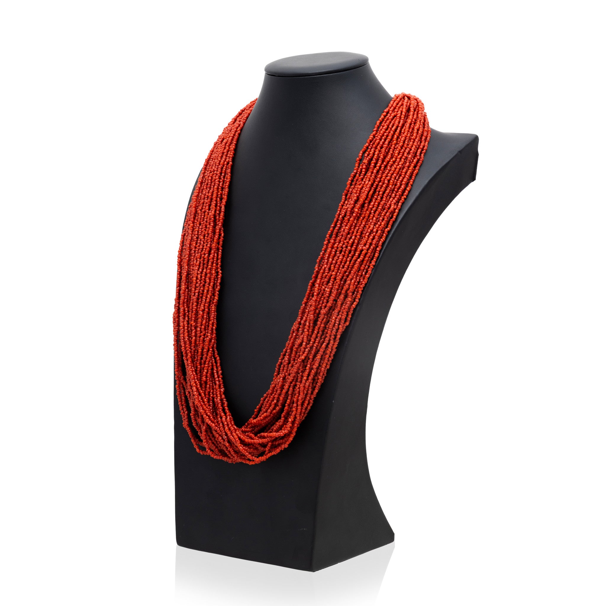 Native Coral Beaded Necklace