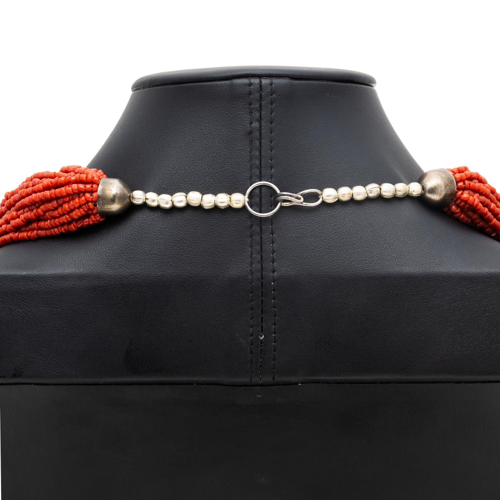 Native Coral Beaded Necklace