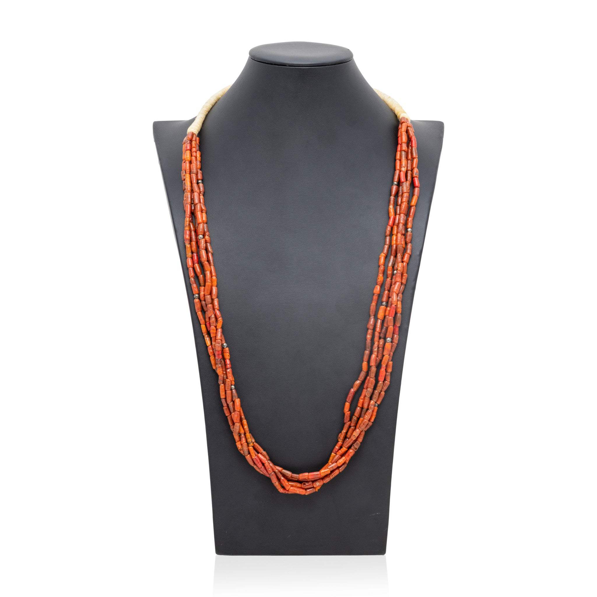 Native Coral Beaded Necklace