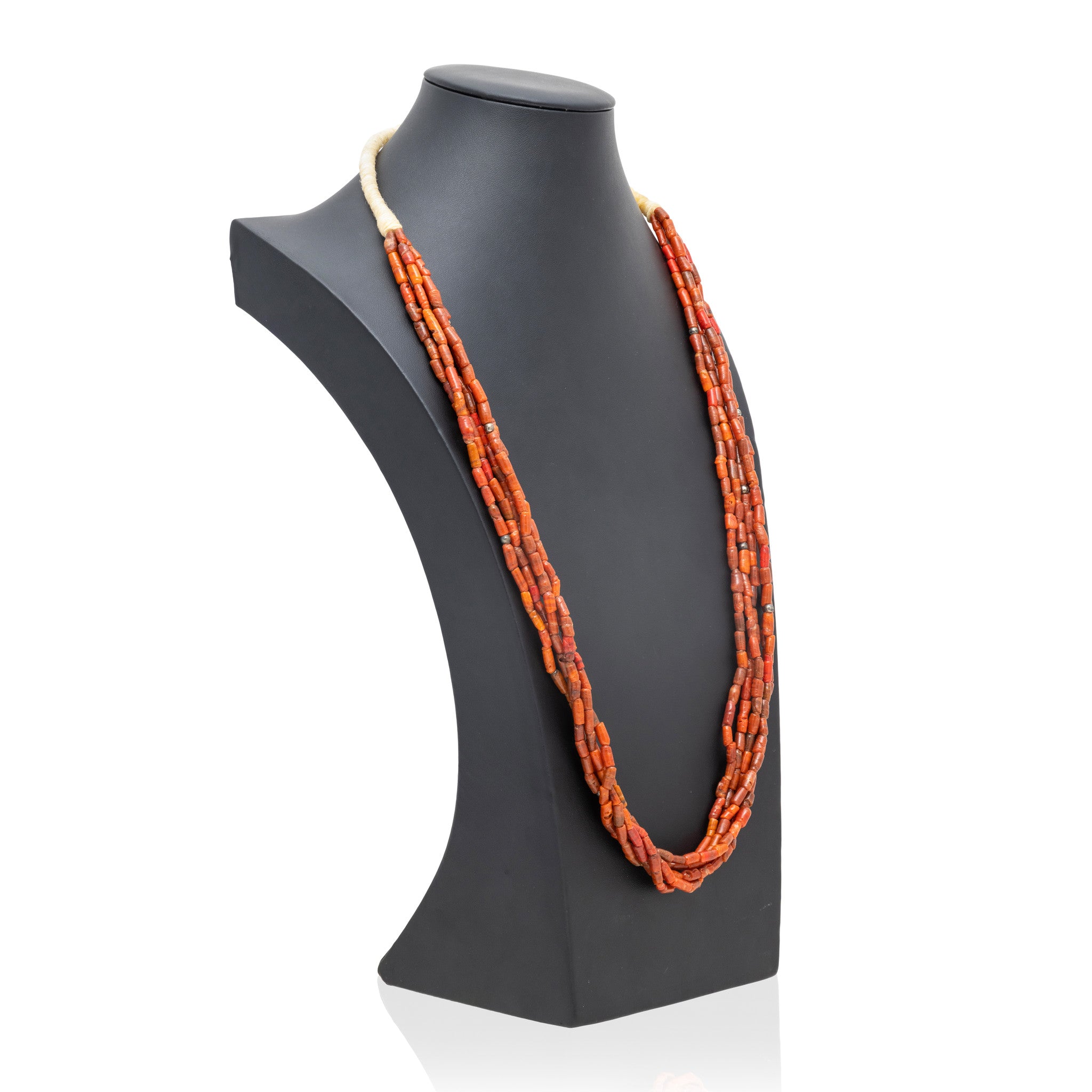 Native Coral Beaded Necklace