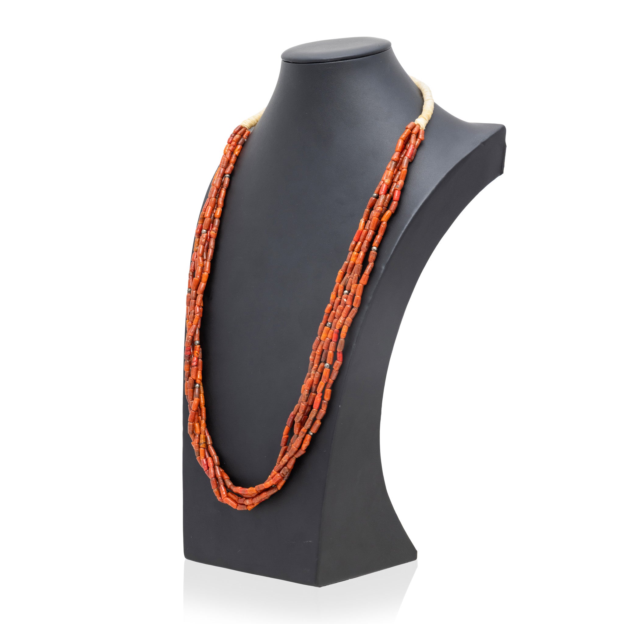 Native Coral Beaded Necklace
