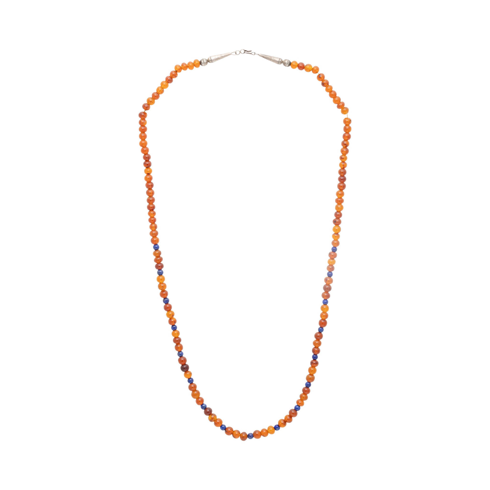 Navajo Amber and Lapis Beaded Necklace, Jewelry, Necklace, Native