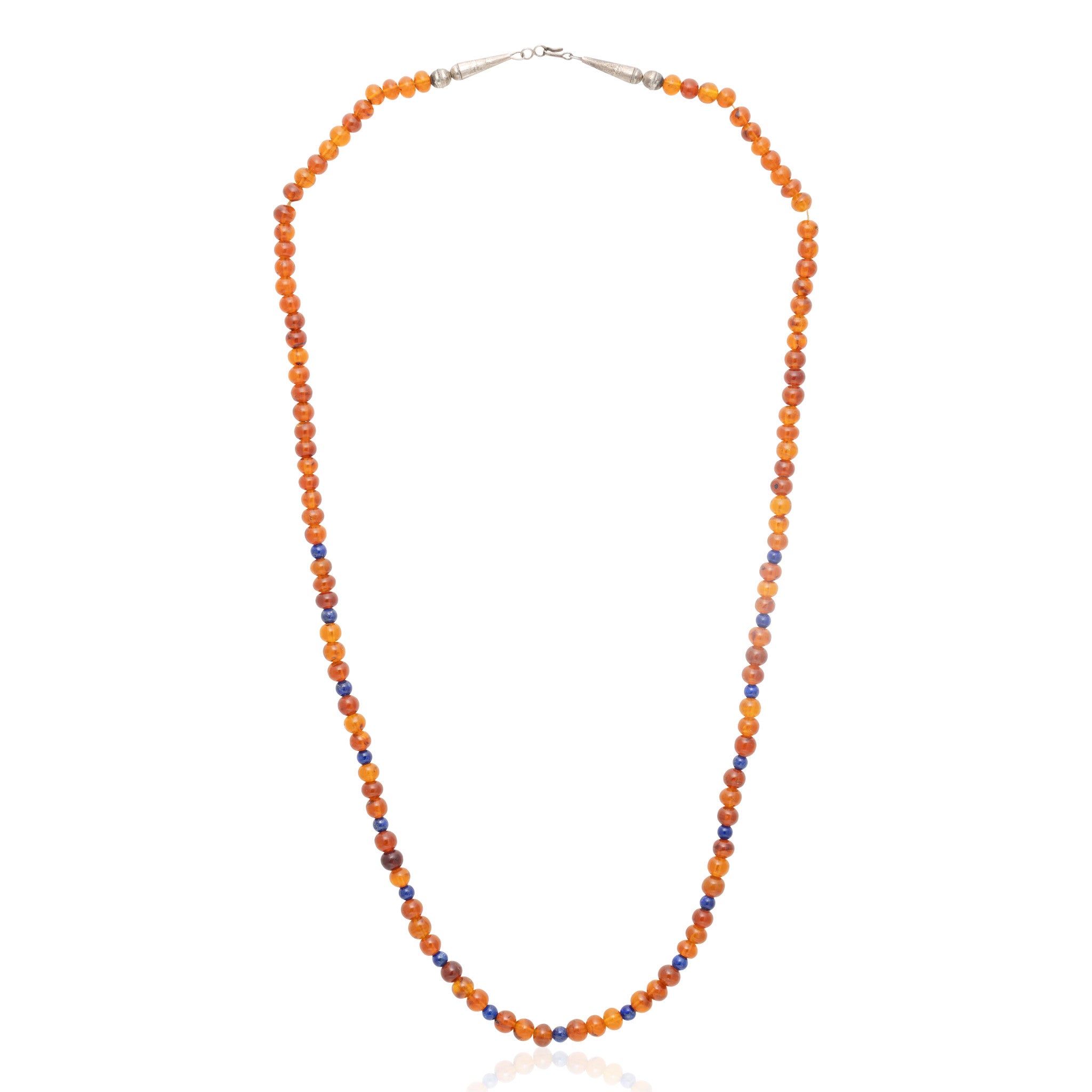 Navajo Amber and Lapis Beaded Necklace, Jewelry, Necklace, Native