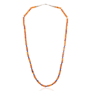 Navajo Amber and Lapis Beaded Necklace, Jewelry, Necklace, Native