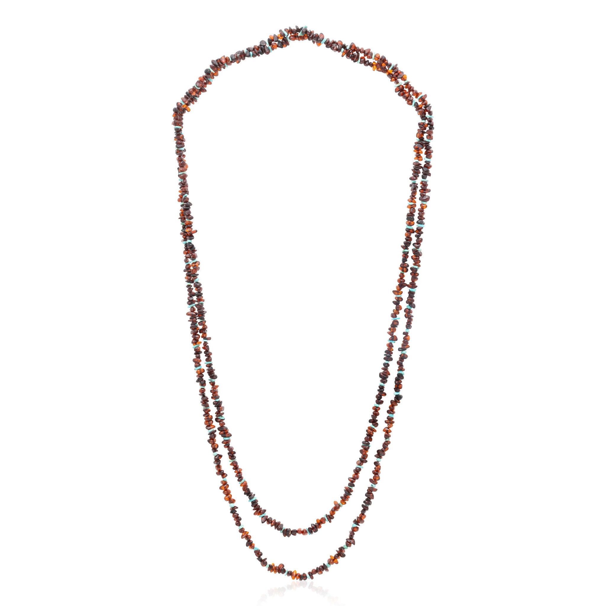 Southwest Amber and Turquoise Beaded Necklace, Jewelry, Necklace, Native