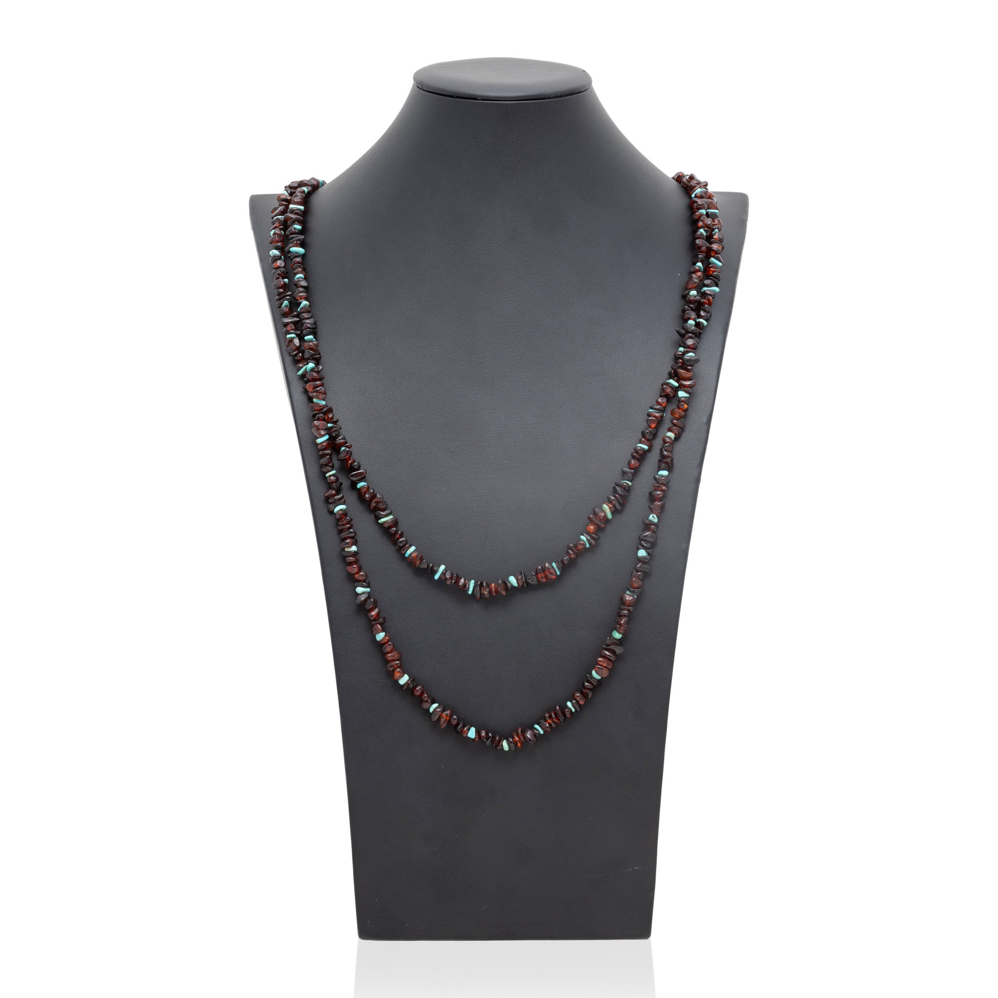 Southwest Amber and Turquoise Beaded Necklace