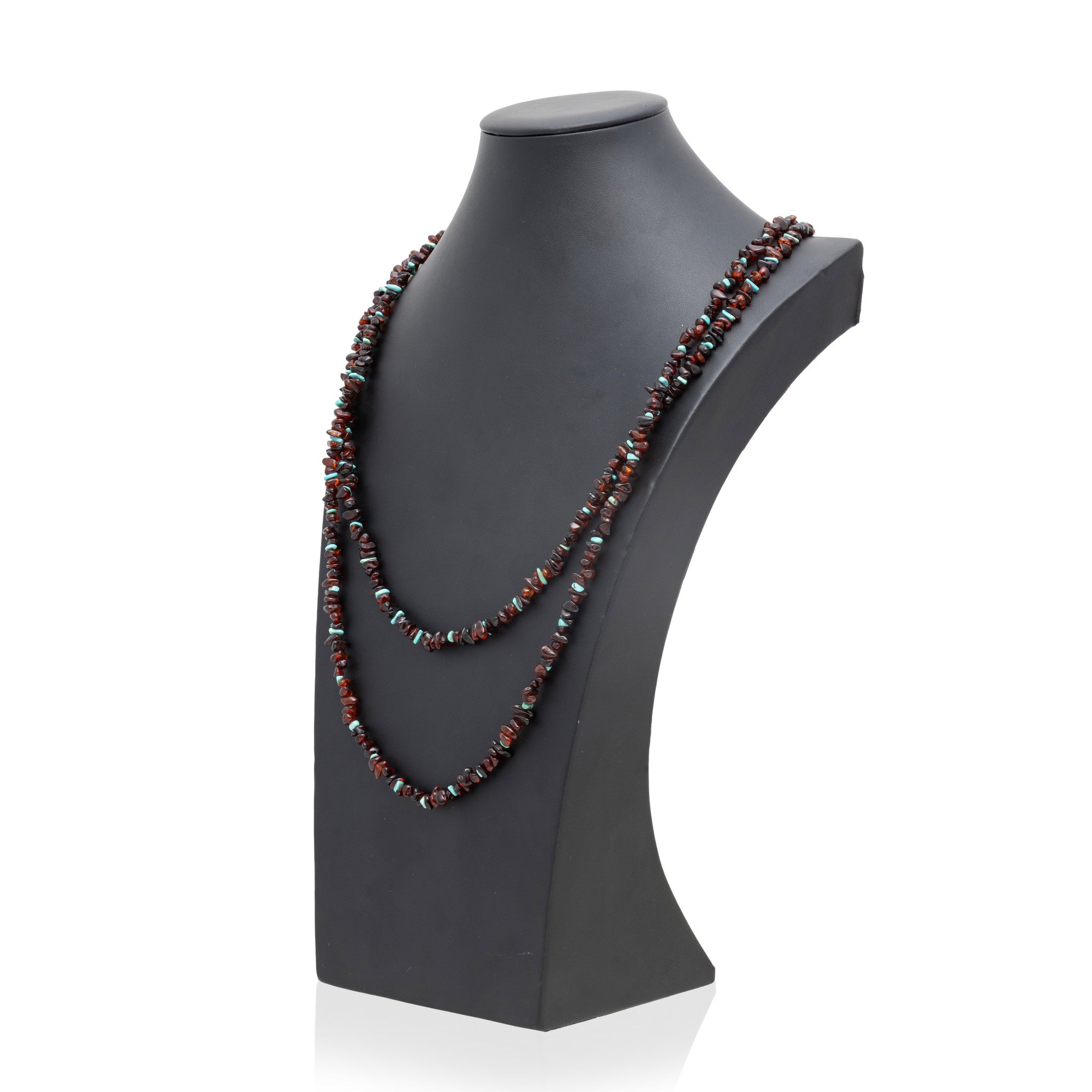 Southwest Amber and Turquoise Beaded Necklace