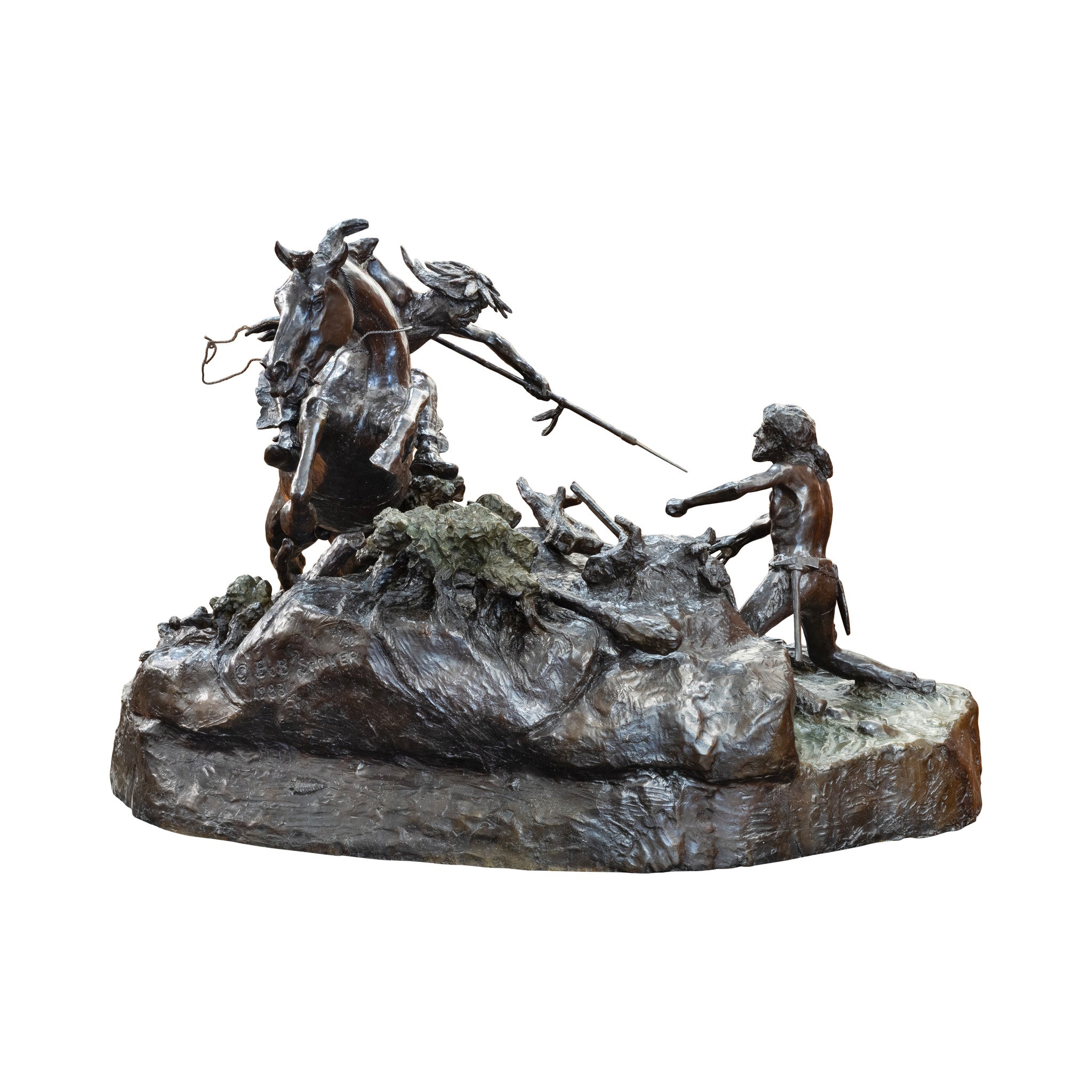 "Too Late for the Hawken" Bronze by Robert Scriver