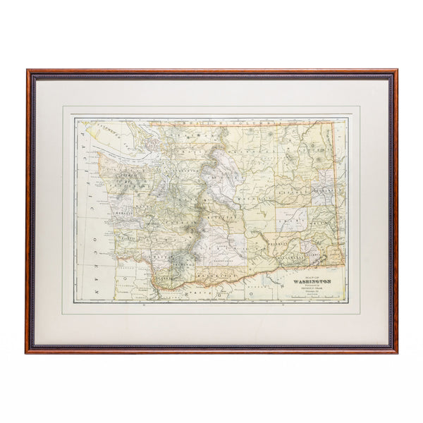 Map of Washington by George Cram, Furnishings, Decor, Map