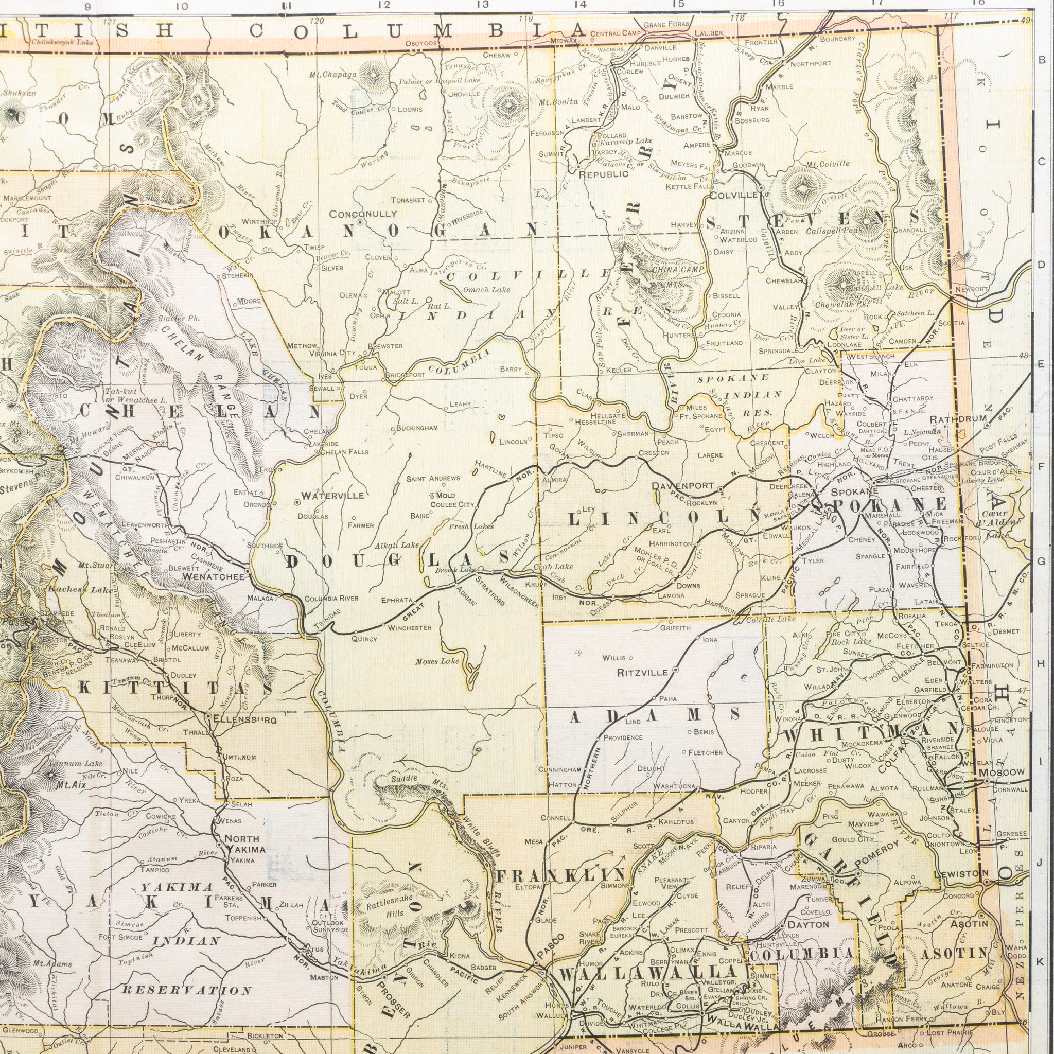 Map of Washington by George Cram