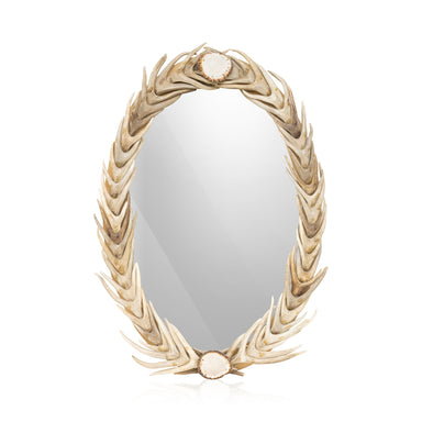 Antler Tine and Burl Mirror, Furnishings, Decor, Mirror