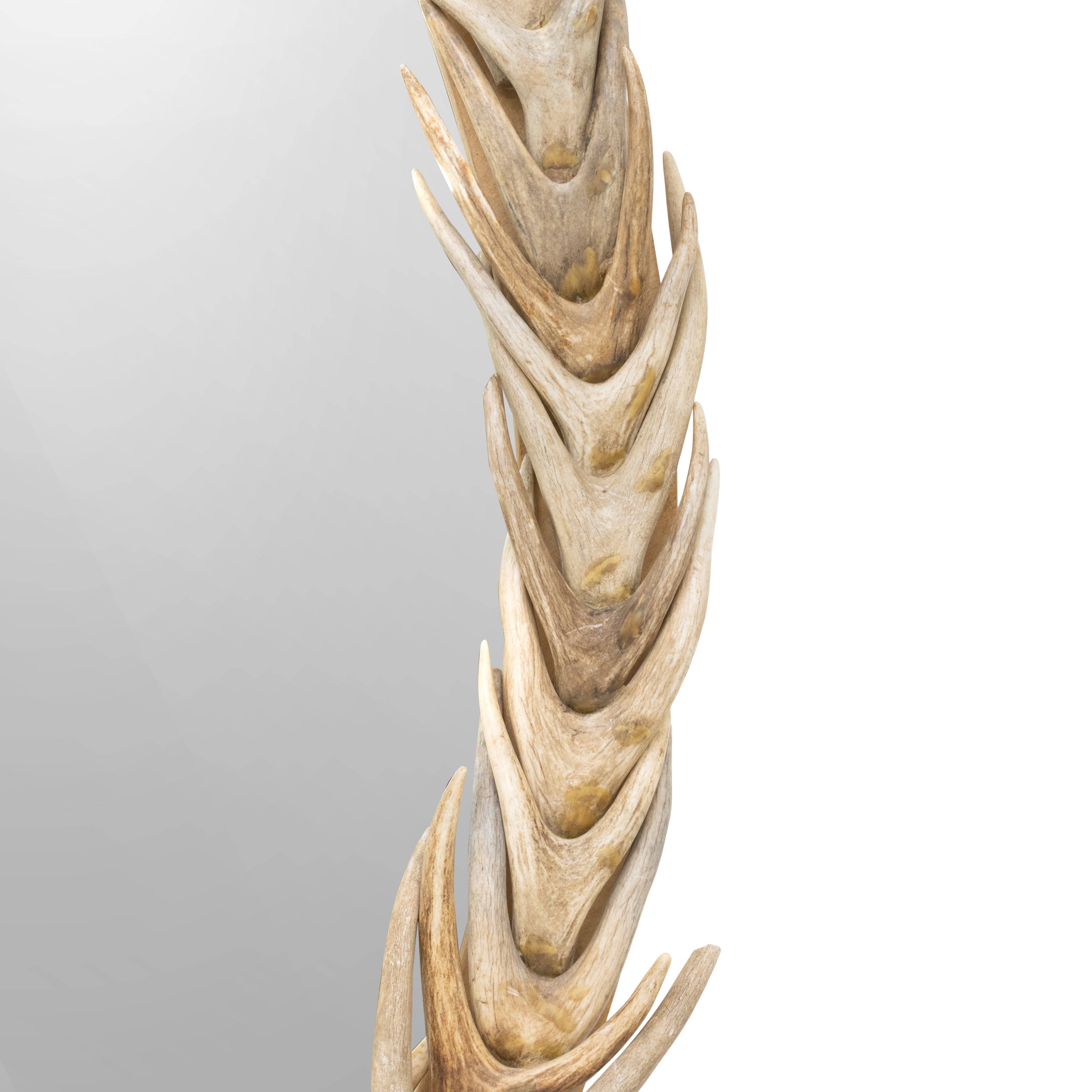 Antler Tine and Burr Mirror