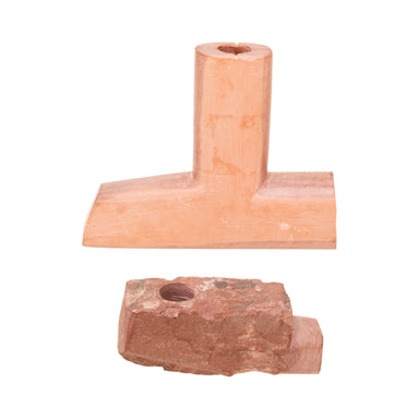 Catlinite Pipe and Preform, Native, Pipe, Catlinite