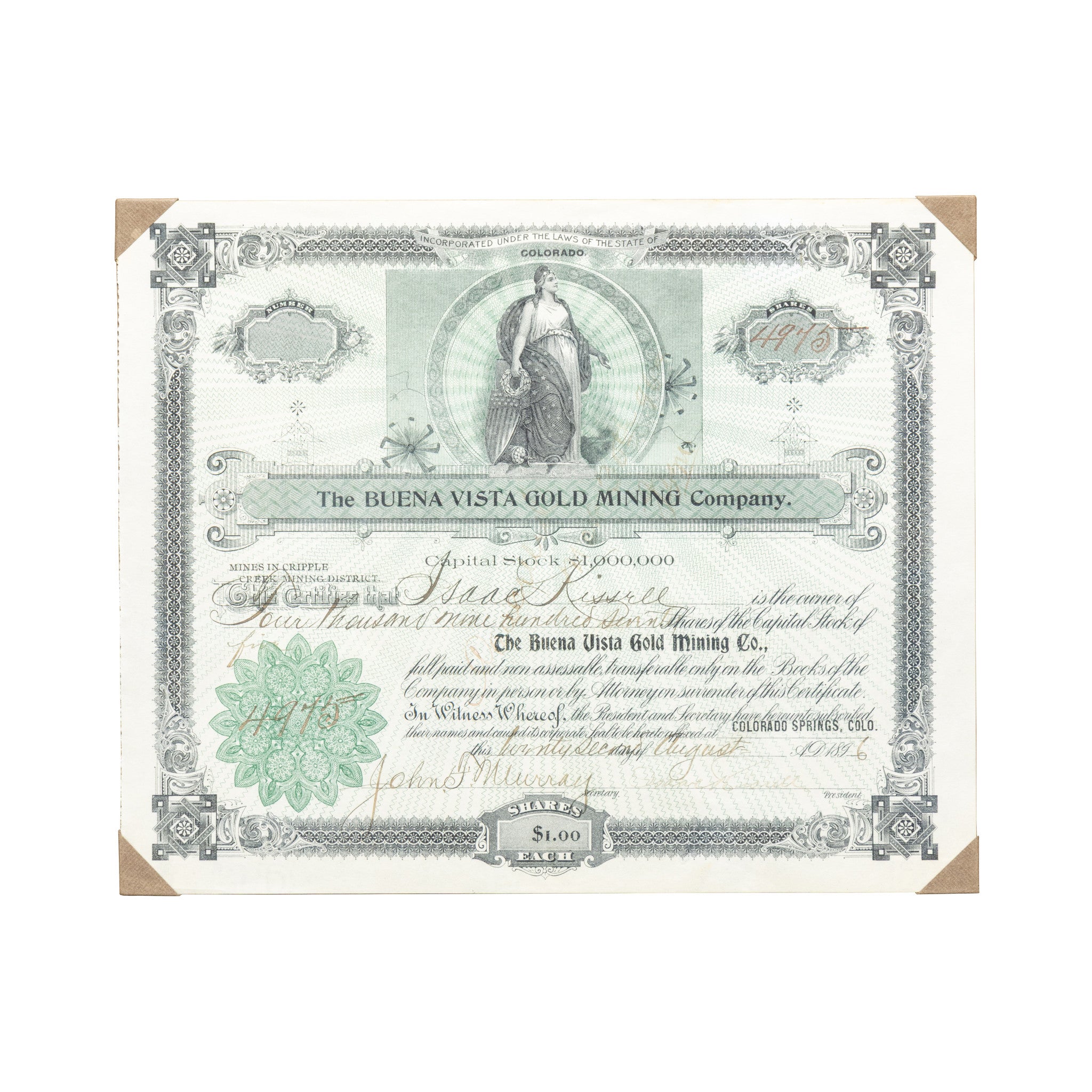 Buena Vista Gold Mining Stock