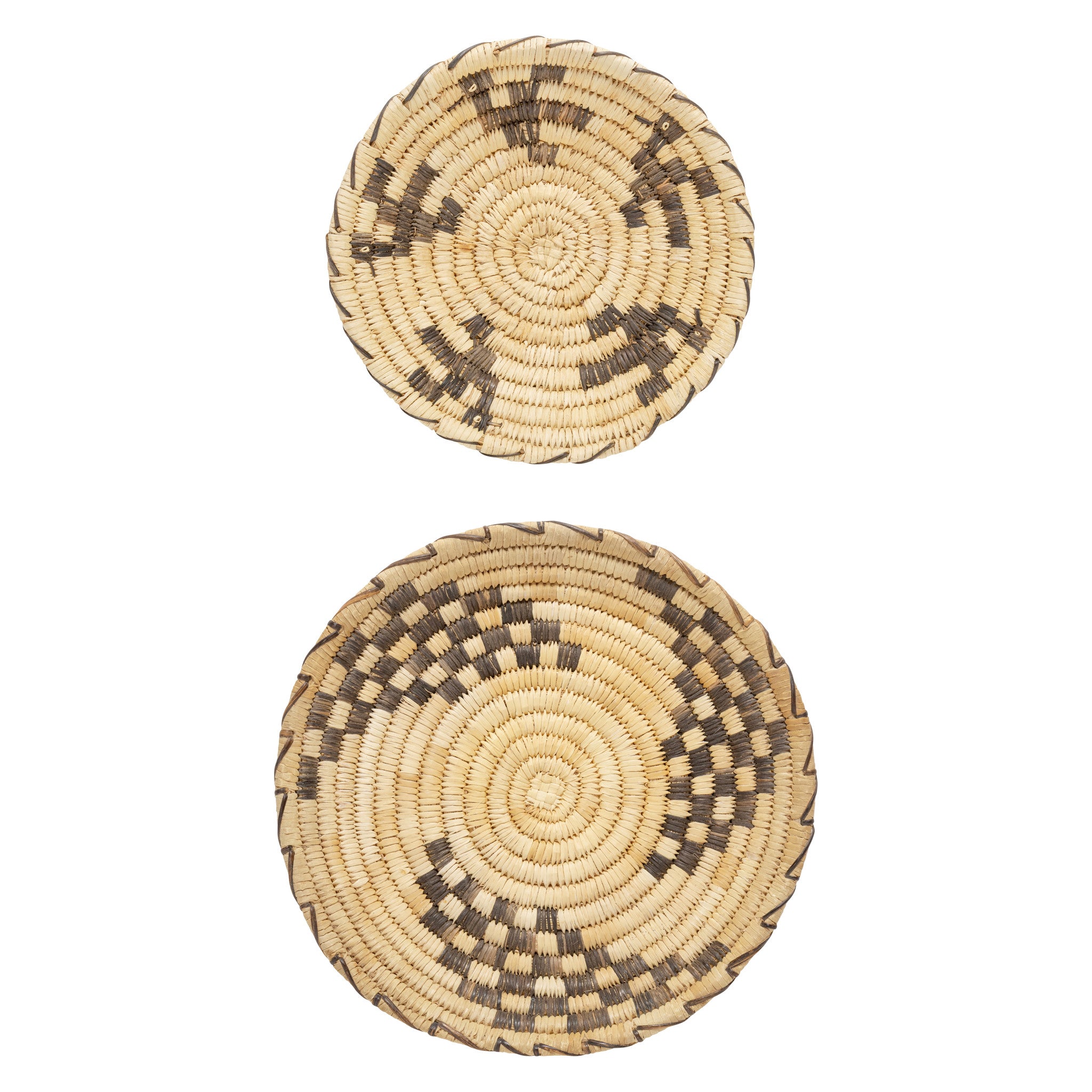 Pair of Papago Platters, Native, Basketry, Plate