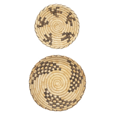 Pair of Papago Platters, Native, Basketry, Plate