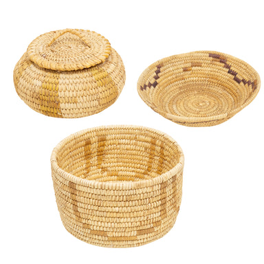 Papago Baskets, Native, Basketry, Vertical