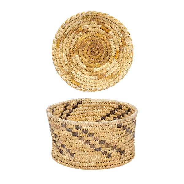 Pair Papago Basketry Bowls, Native, Basketry, Vertical