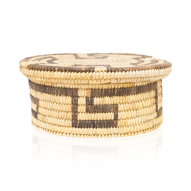 Papago Lidded Basket, Native, Basketry, Vertical
