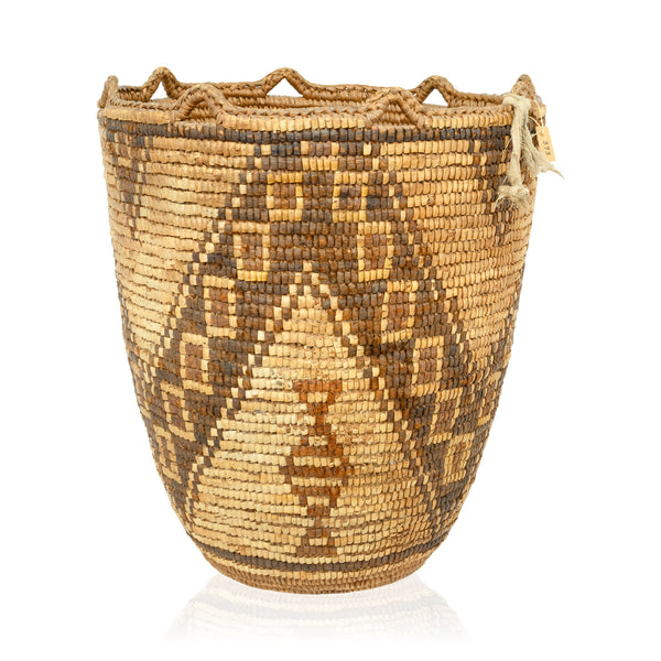 Large Klickitat Berry Basket, Native, Basketry, Vertical