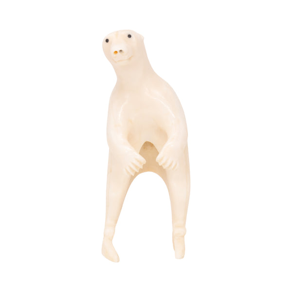 Inuit Walrus Ivory Polar Bear, Native, Carving, Ivory