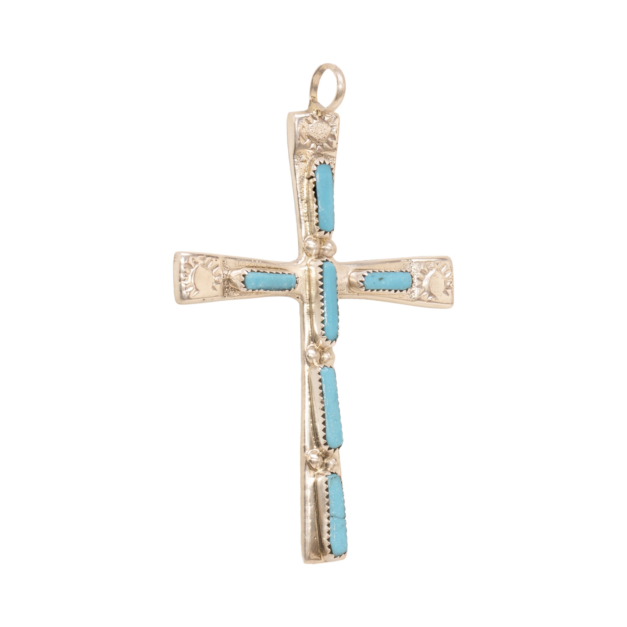 Zuni Turquoise Cross Pendant